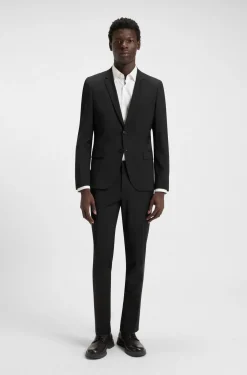 Extra Slim-Fit Jacke aus elastischem Woll-Mix