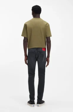 Extra Slim-Fit Jeans aus aschblauem Stretch-Denim