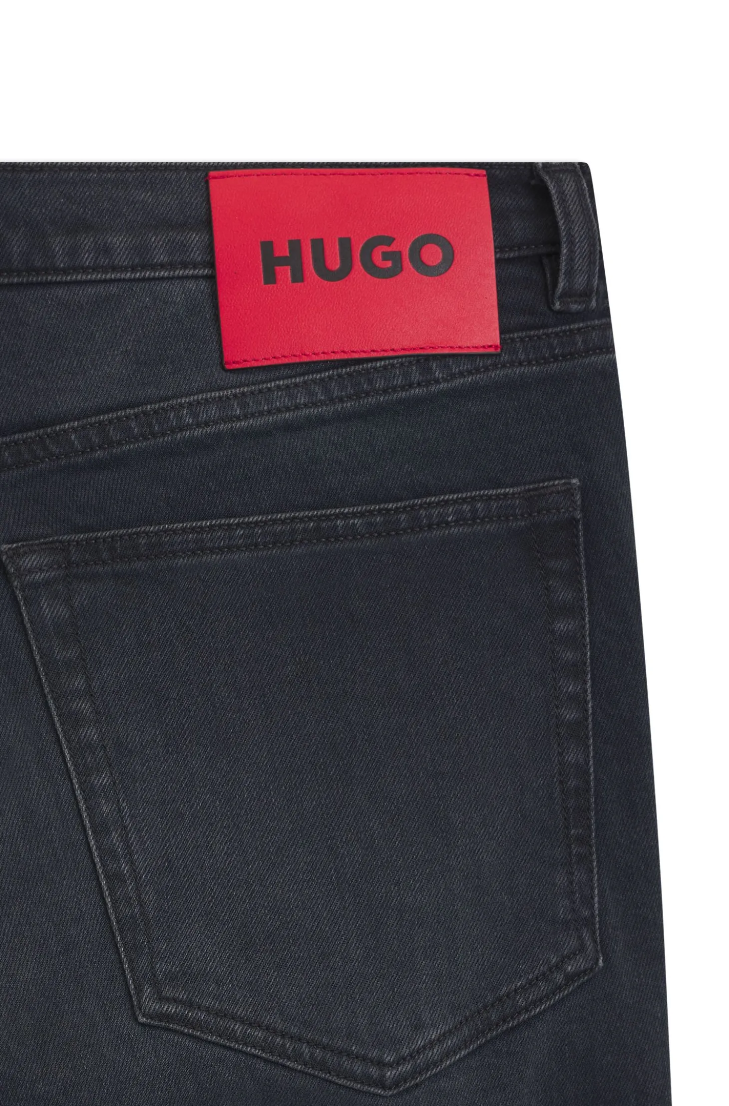 Extra Slim-Fit Jeans aus aschblauem Stretch-Denim