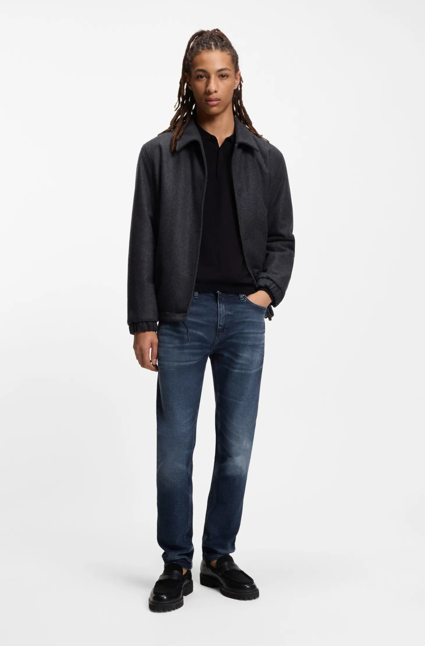 Extra Slim-Fit Jeans aus blauem Stretch-Denim