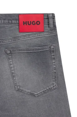 Extra Slim-Fit Jeans aus grauem Stretch-Denim