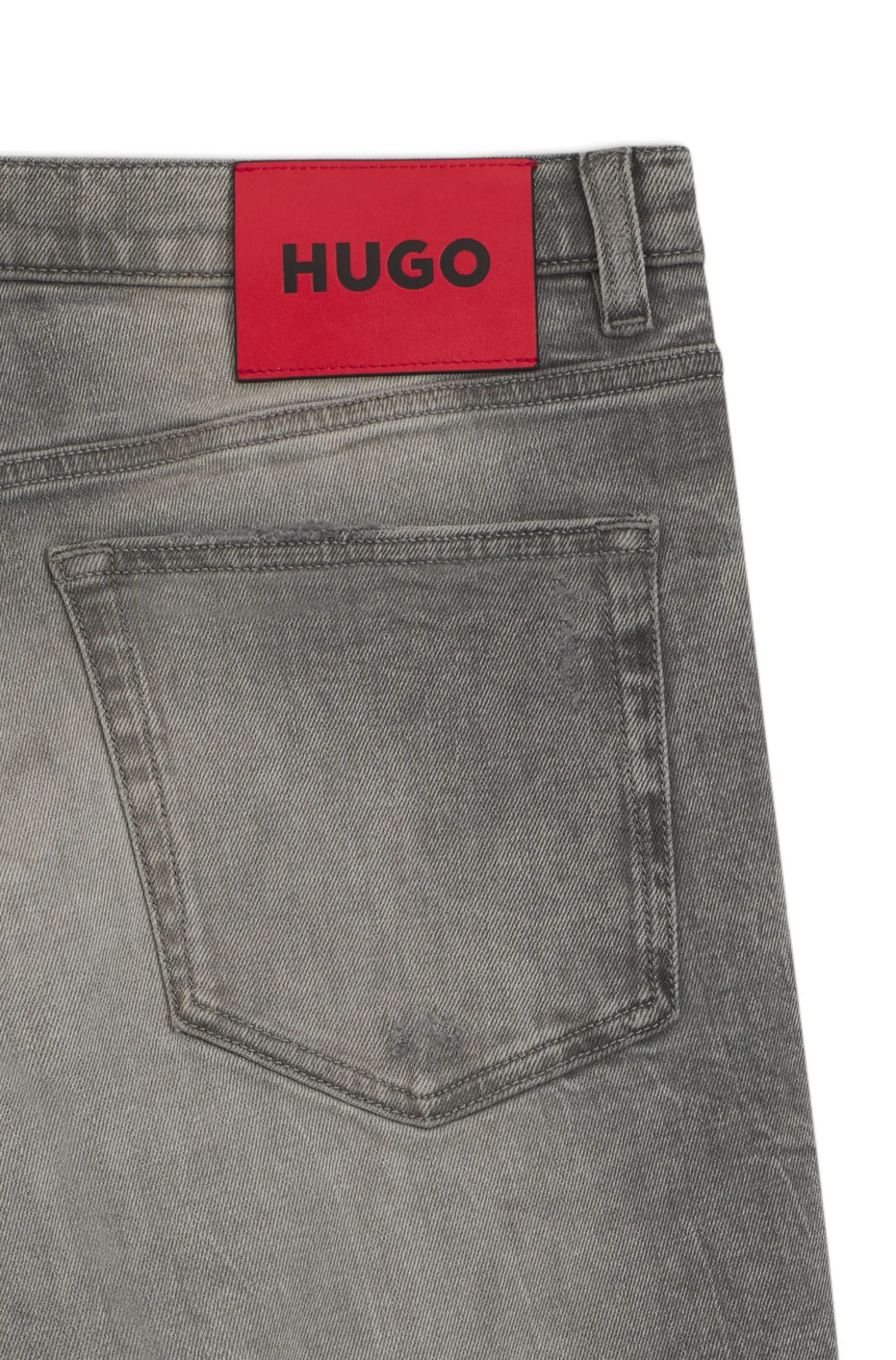 Extra Slim-Fit Jeans aus grauem Used-Denim