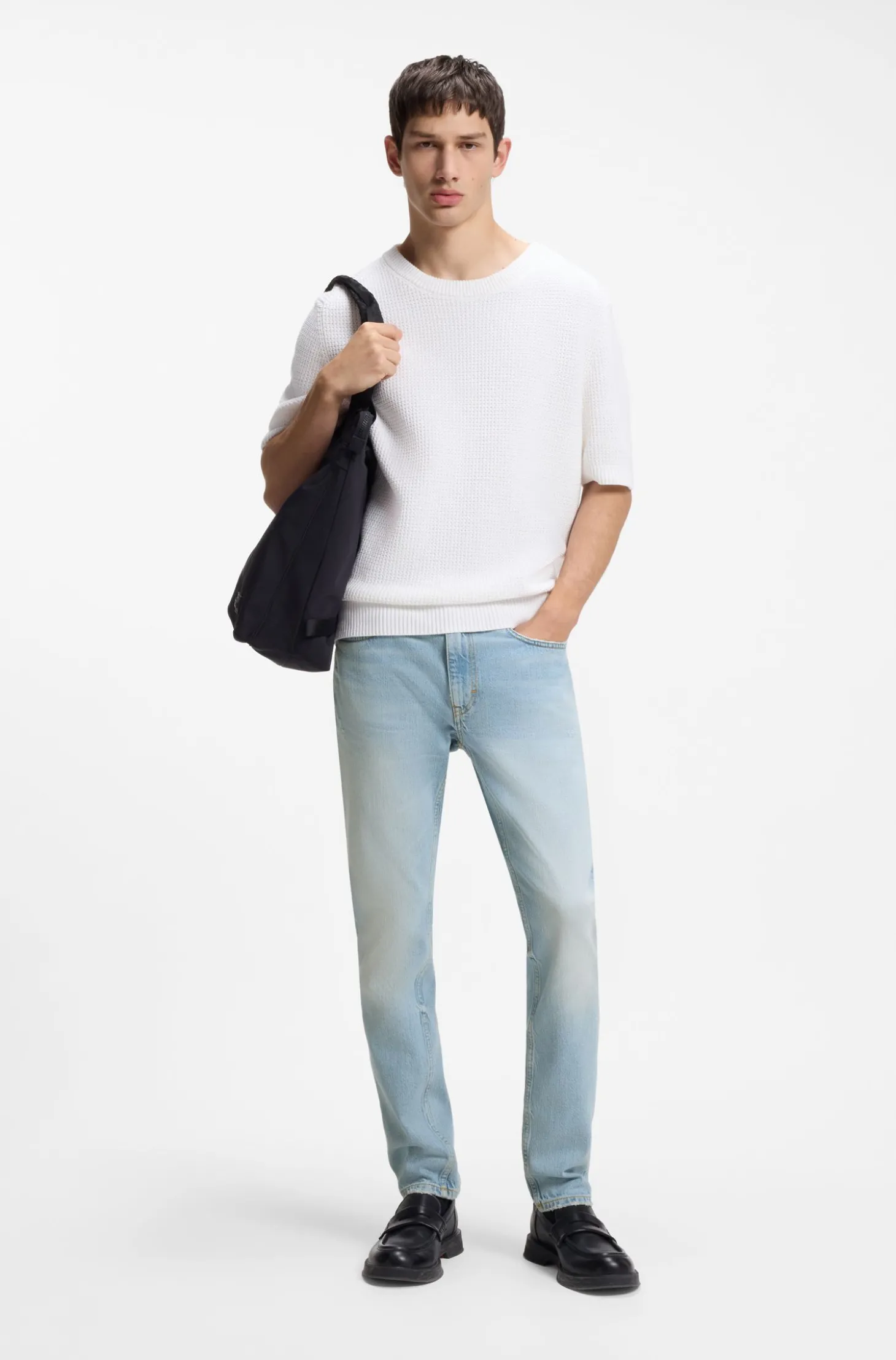 Extra Slim-Fit Jeans aus leuchtend blauem Stretch-Denim
