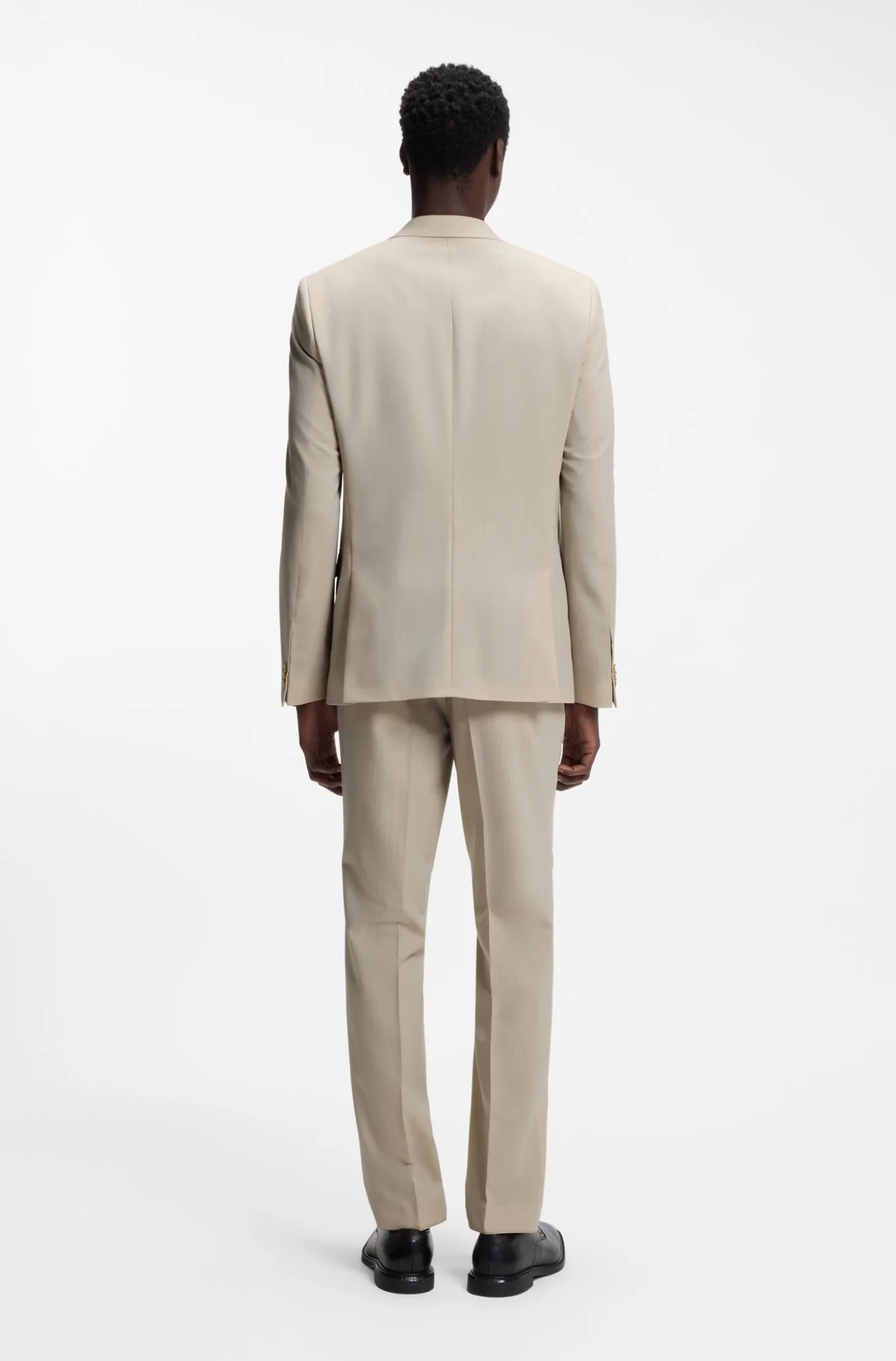 Extra Slim-Fit Popeline-Anzug aus Woll-Mix