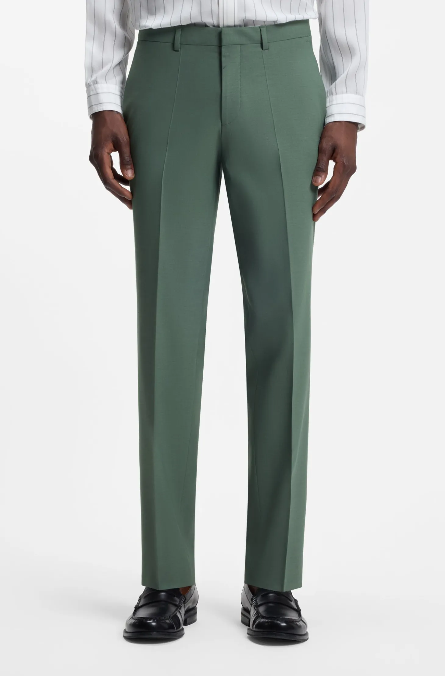 Extra Slim-Fit Popeline-Anzug aus Woll-Mix