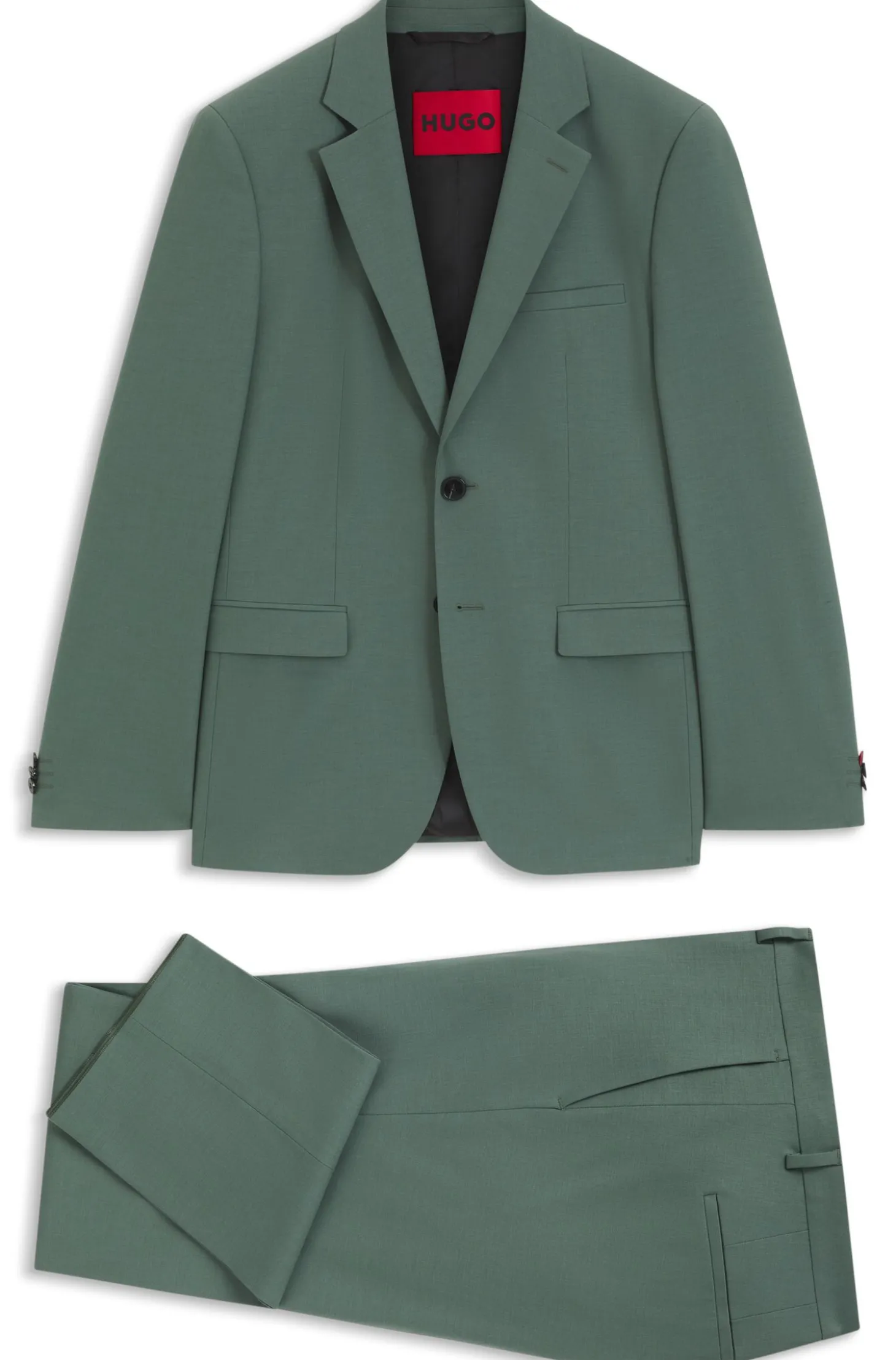 Extra Slim-Fit Popeline-Anzug aus Woll-Mix