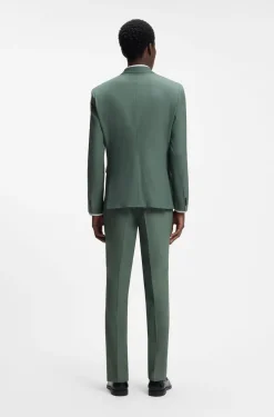 Extra Slim-Fit Popeline-Anzug aus Woll-Mix