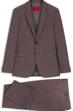 Extra Slim-Fit Popeline-Anzug aus Woll-Mix