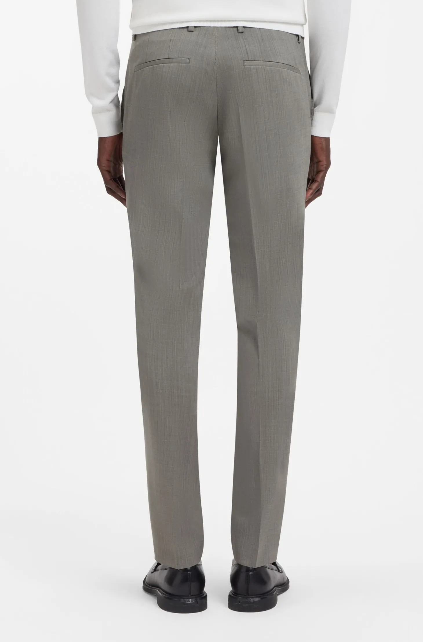 Extra Slim-Fit Popeline-Anzug aus Woll-Mix