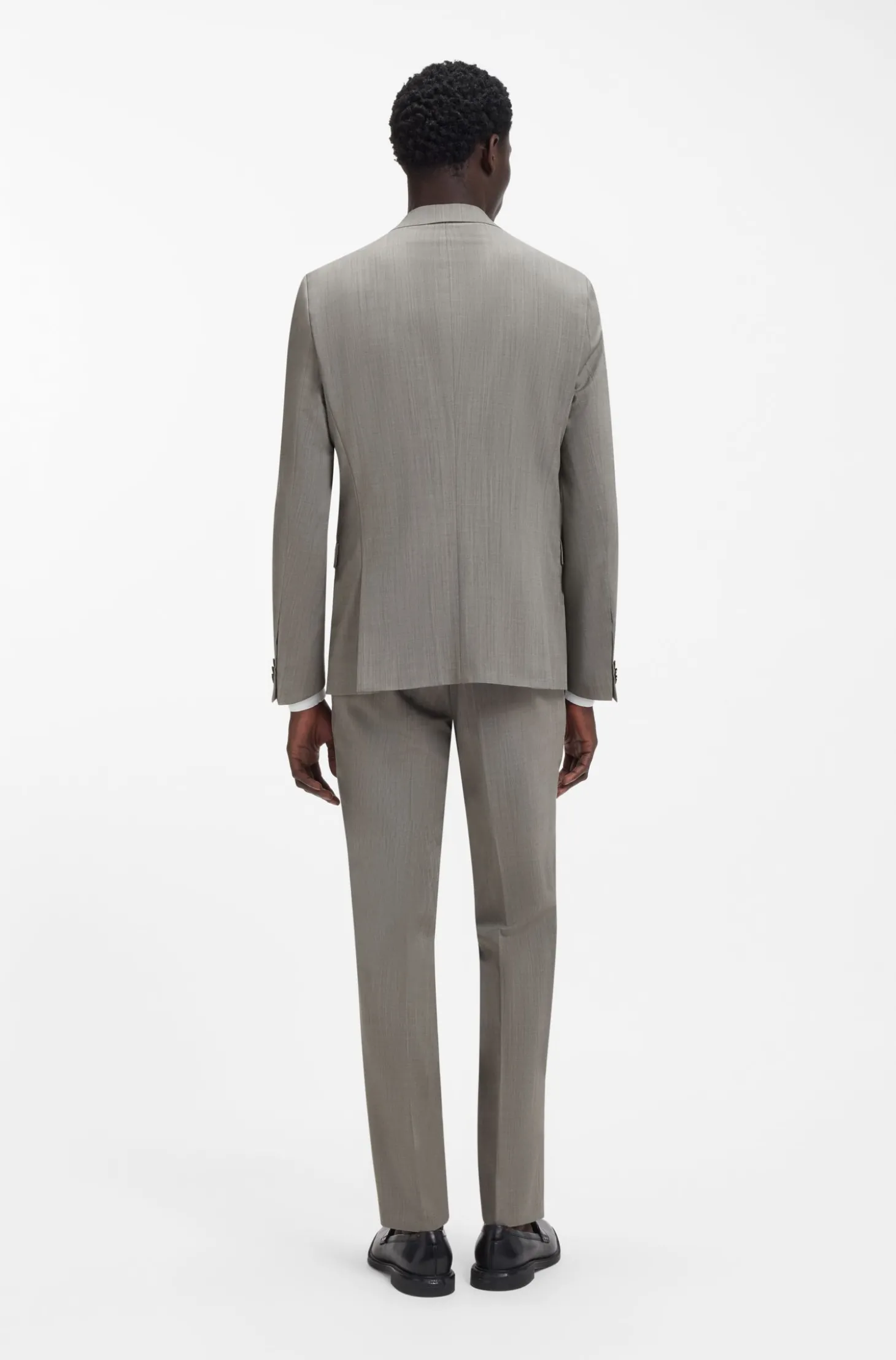 Extra Slim-Fit Popeline-Anzug aus Woll-Mix