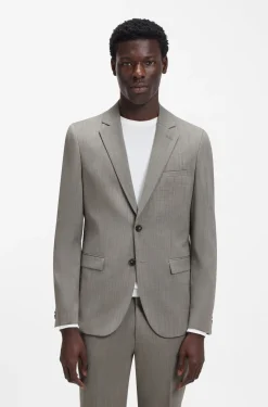 Extra Slim-Fit Popeline-Anzug aus Woll-Mix