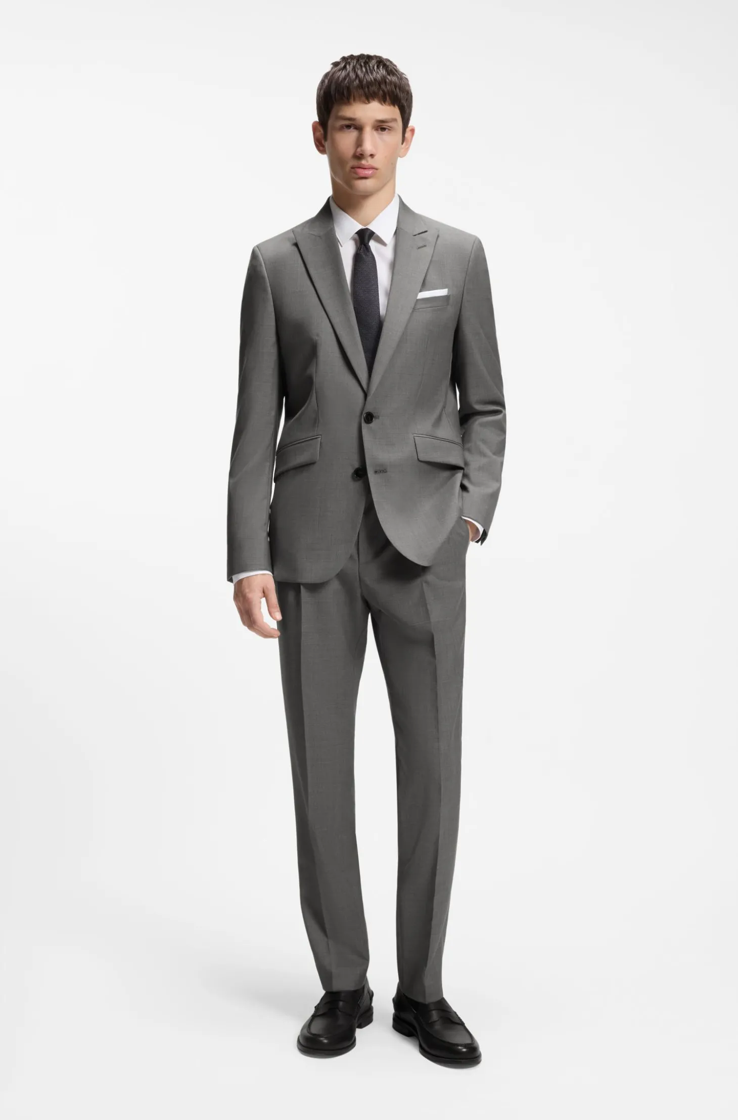 Extra Slim-Fit Sakko aus strukturierter Schurwolle