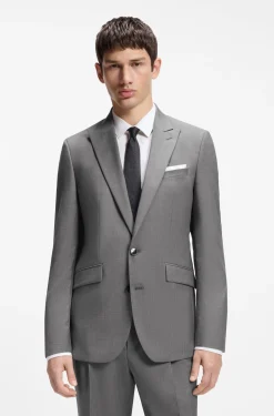 Extra Slim-Fit Sakko aus strukturierter Schurwolle
