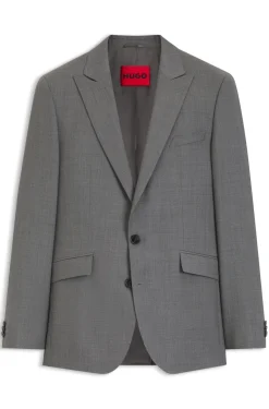 Extra Slim-Fit Sakko aus strukturierter Schurwolle