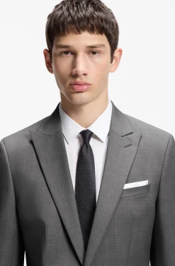 Extra Slim-Fit Sakko aus strukturierter Schurwolle