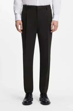 Extra Slim-Fit Twill-Hose aus Woll-Mix