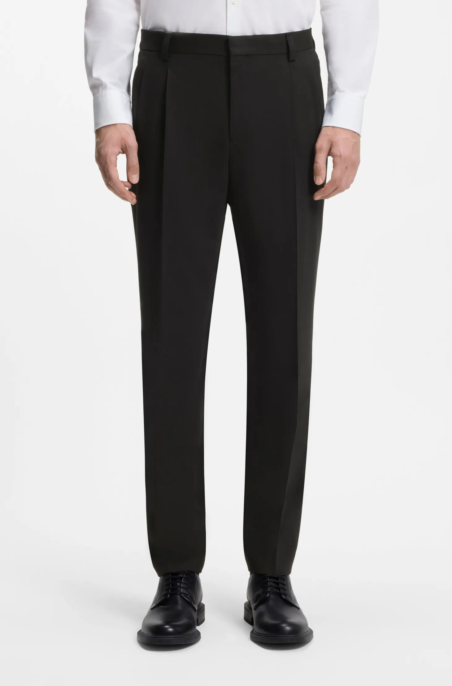 Extra Slim-Fit Twill-Hose aus Woll-Mix