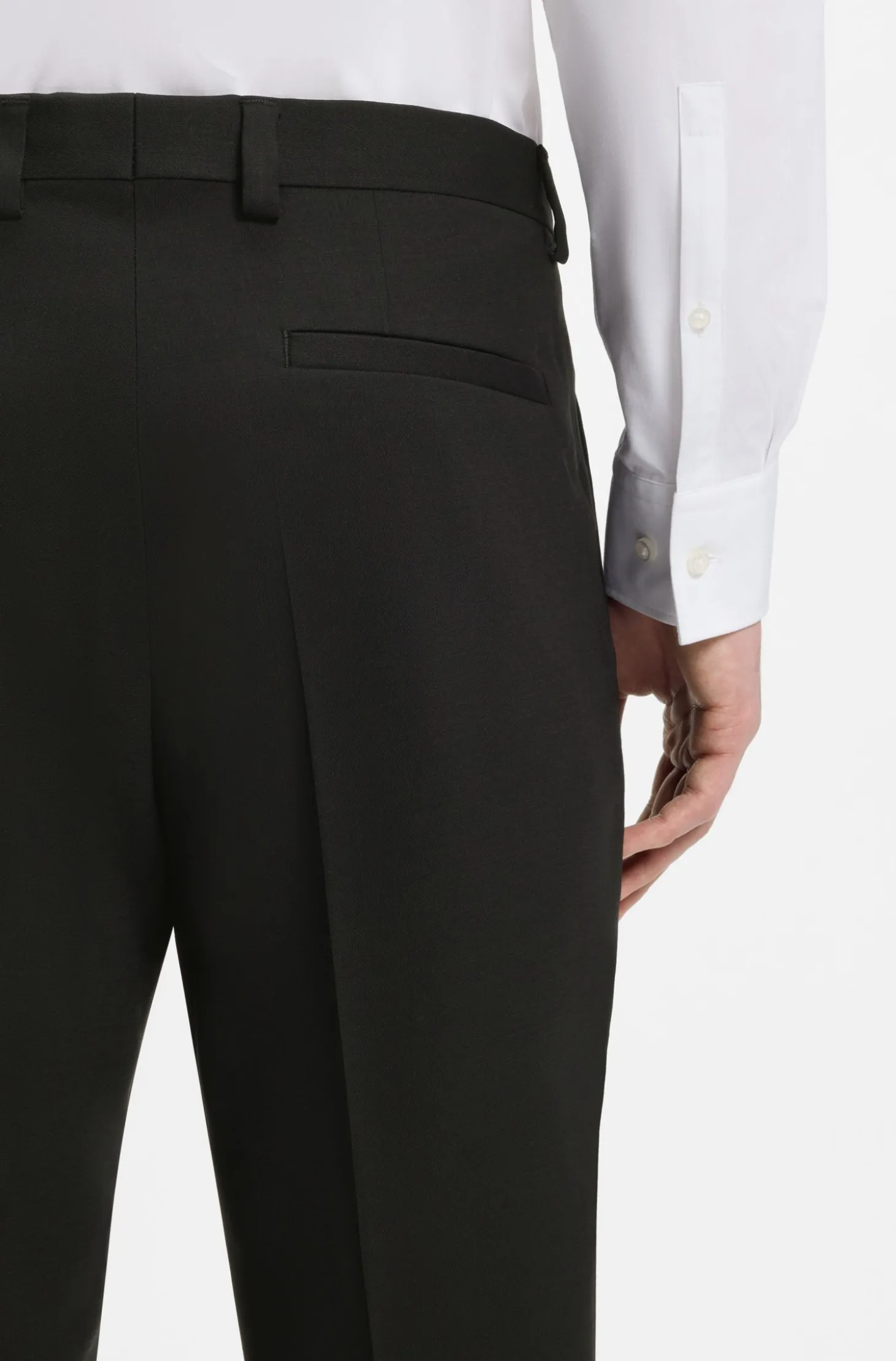 Extra Slim-Fit Twill-Hose aus Woll-Mix