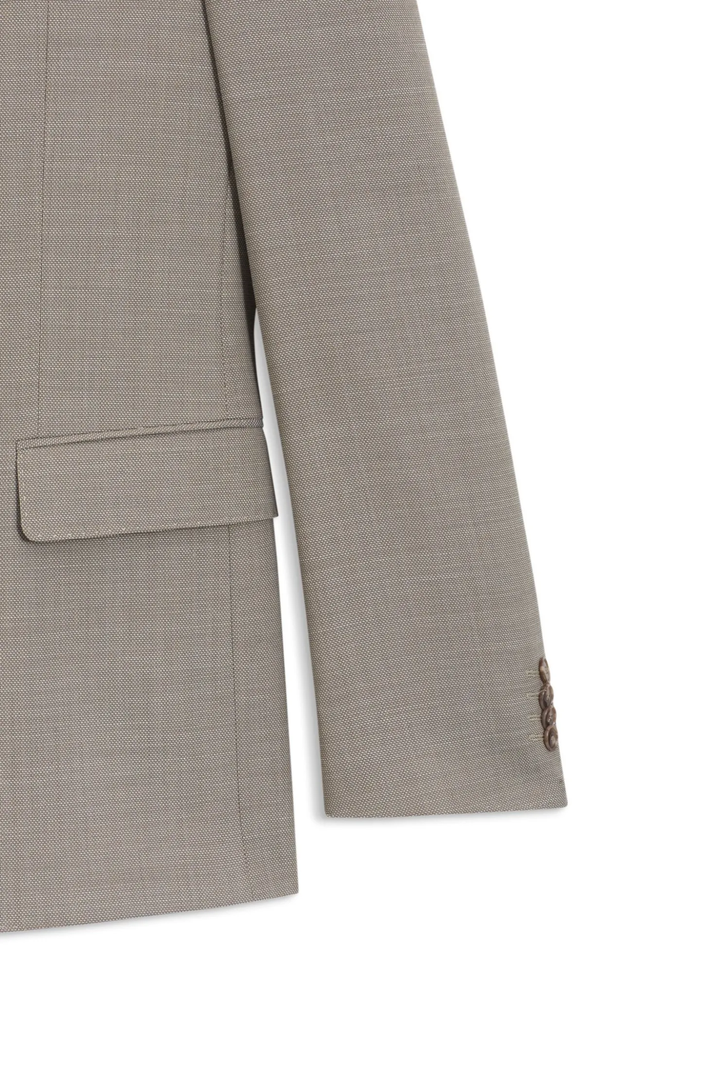 Fein gemusterter Slim-Fit Zweiteiler aus Stretch-Gewebe