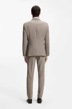 Fein gemusterter Slim-Fit Zweiteiler aus Stretch-Gewebe