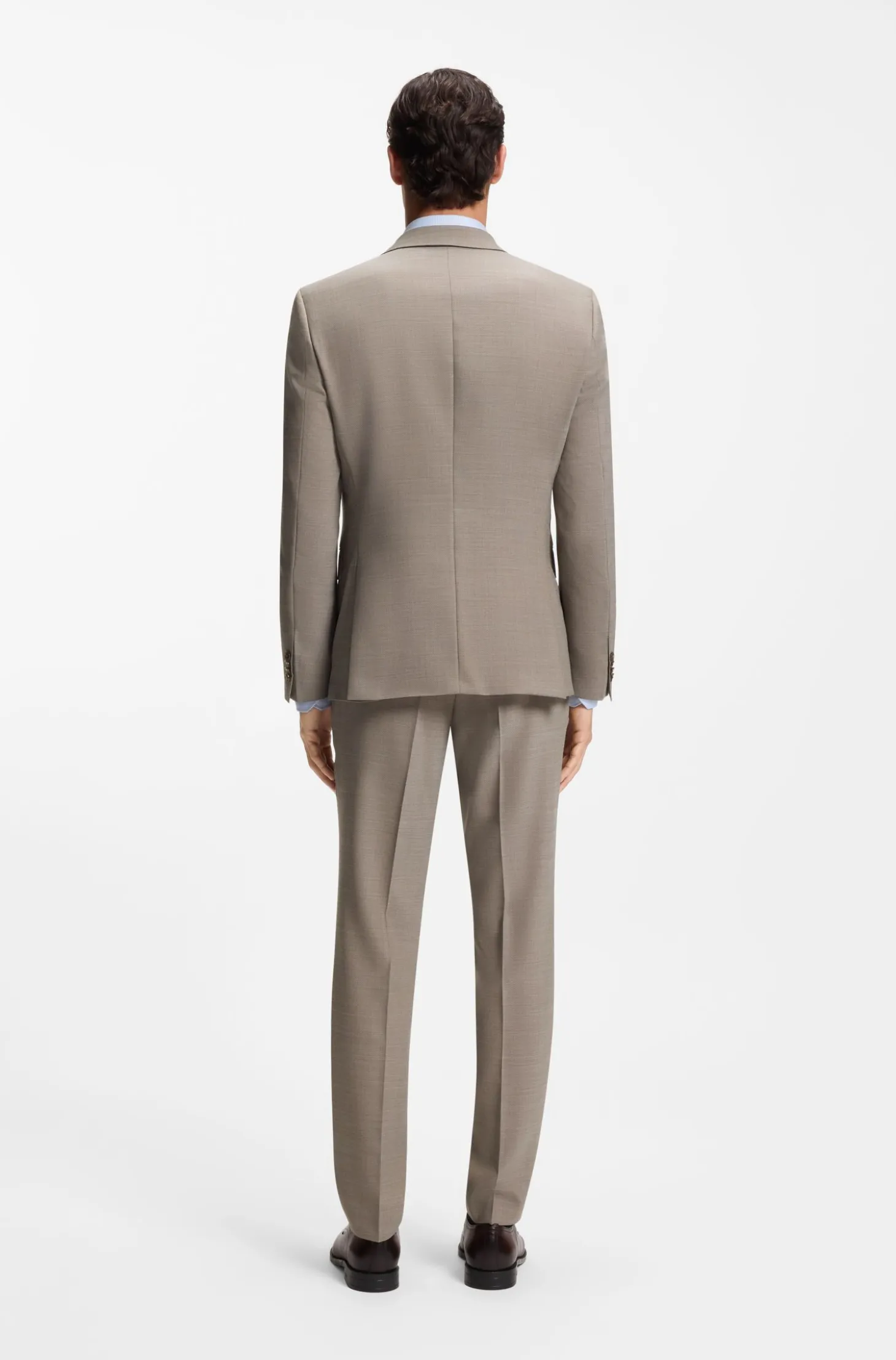Fein gemusterter Slim-Fit Zweiteiler aus Stretch-Gewebe