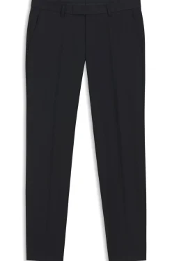 Fein gemusterte Slim-Fit Hose aus Stretch-Wolle