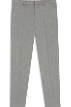 Fein gemusterte Slim-Fit Hose aus Stretch-Wolle