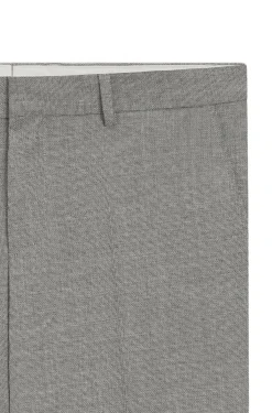 Fein gemusterte Slim-Fit Hose aus Stretch-Wolle