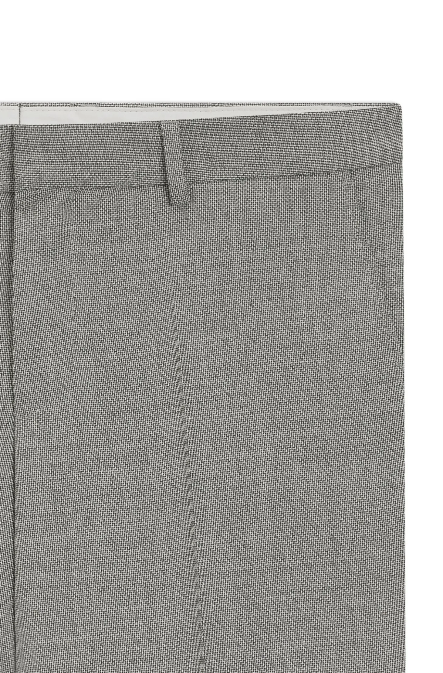 Fein gemusterte Slim-Fit Hose aus Stretch-Wolle
