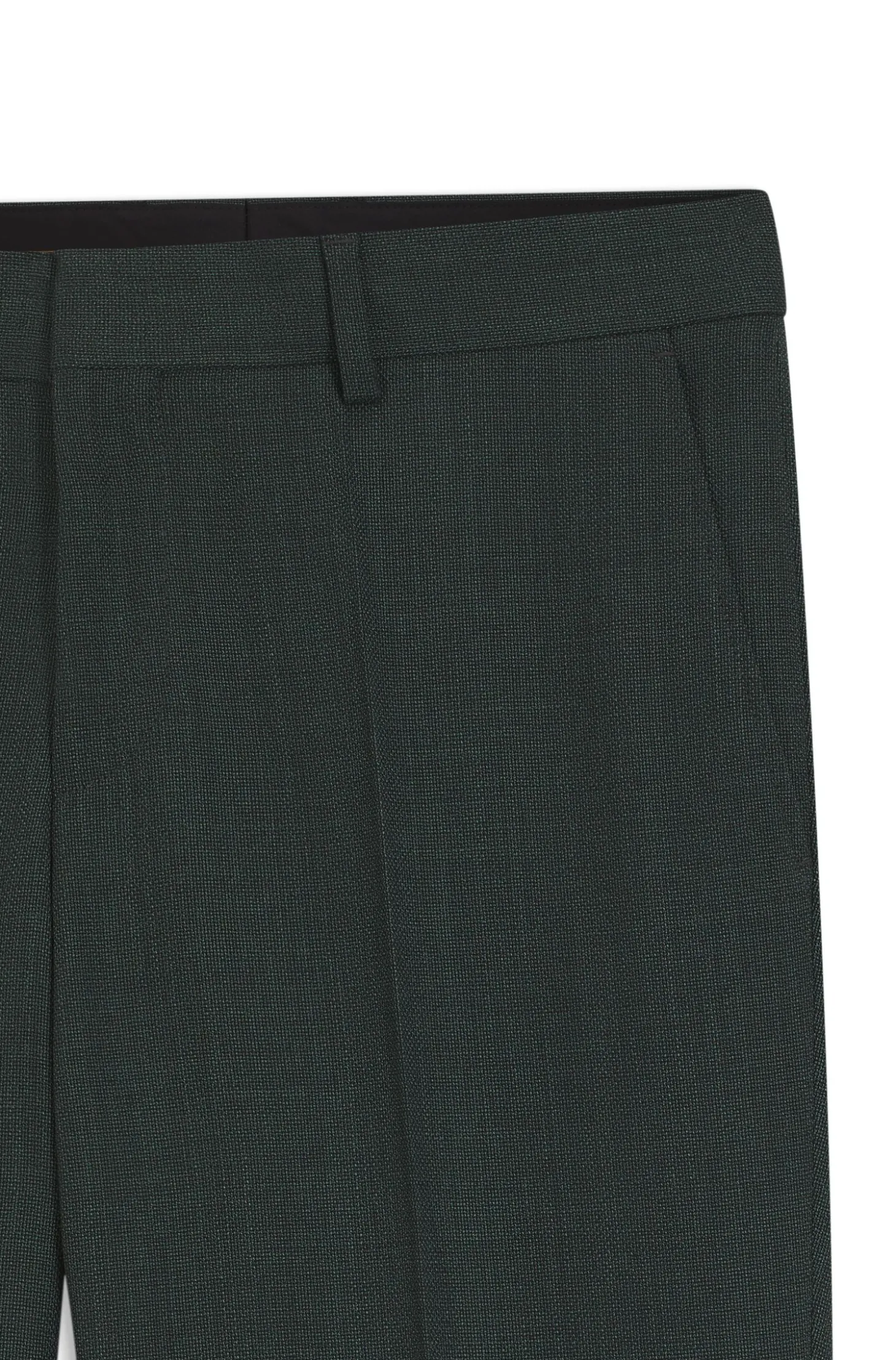 Fein gemusterte Slim-Fit Hose aus Stretch-Wolle