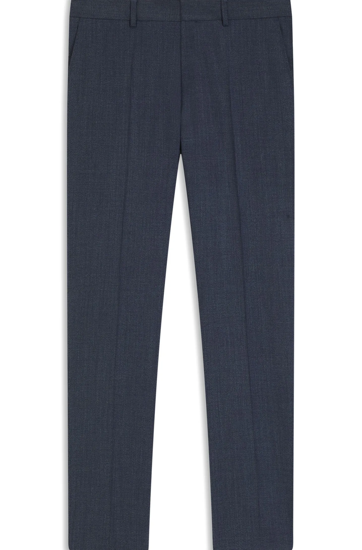 Fein gemusterte Slim-Fit Hose aus Stretch-Wolle