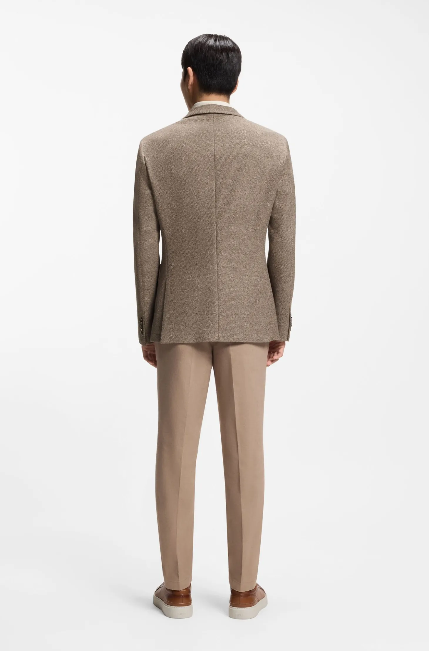 Fein gemustertes Slim-Fit Sakko aus Baumwolle