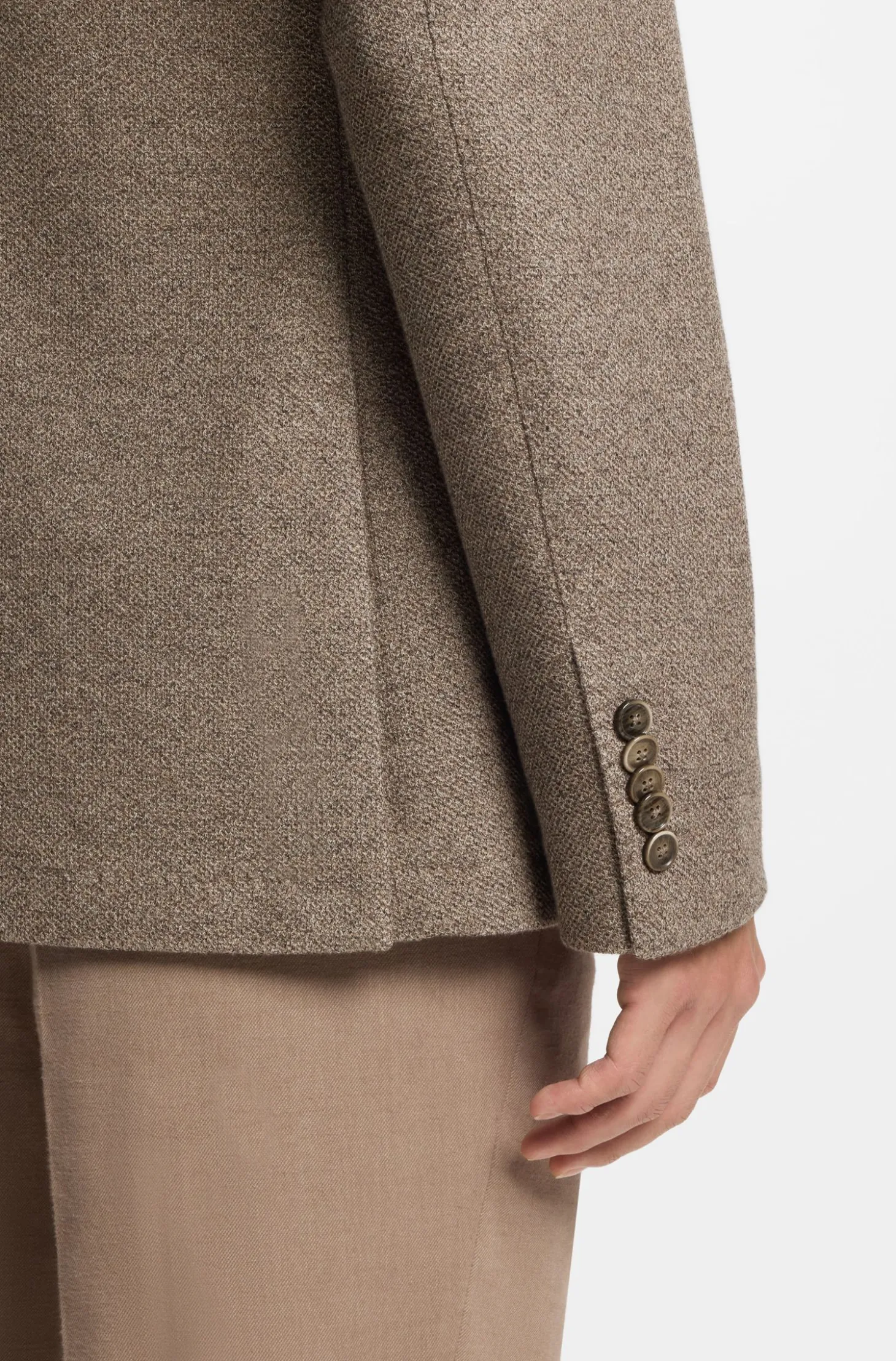 Fein gemustertes Slim-Fit Sakko aus Baumwolle