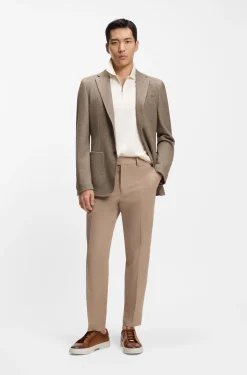 Fein gemustertes Slim-Fit Sakko aus Baumwolle