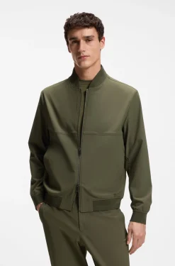 Filigran gemustertes Slim-Fit Sakko aus Stretch-Gewebe