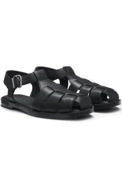 Fischer-Style Sandalen aus Leder mit Stack-Logo