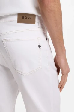 Five-Pocket-Jeans aus weißem Stretch-Denim