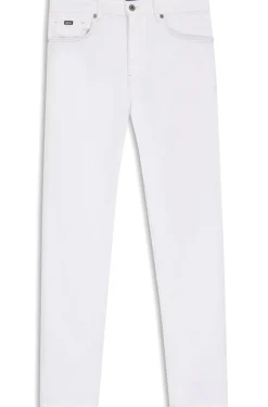 Five-Pocket-Jeans aus weißem Stretch-Denim