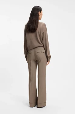 Flared-Fit Hose aus Stretch-Gabardine