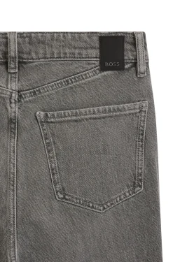 Flared-Fit Jeans aus Stretch-Denim in Marmor-Optik