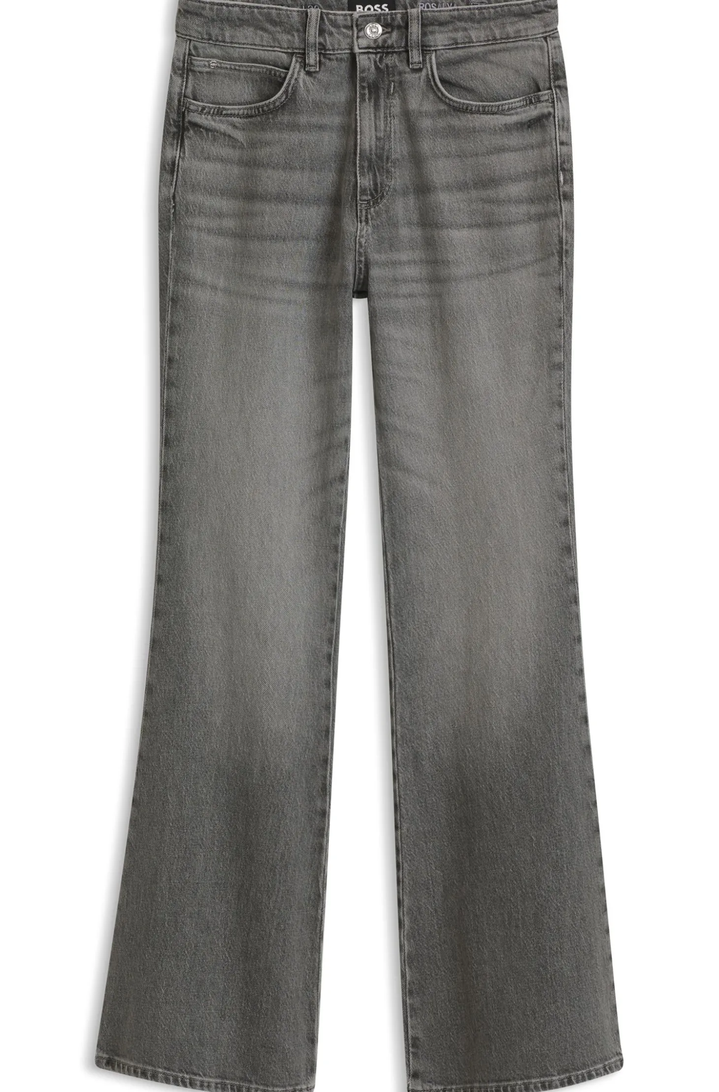 Flared-Fit Jeans aus Stretch-Denim in Marmor-Optik