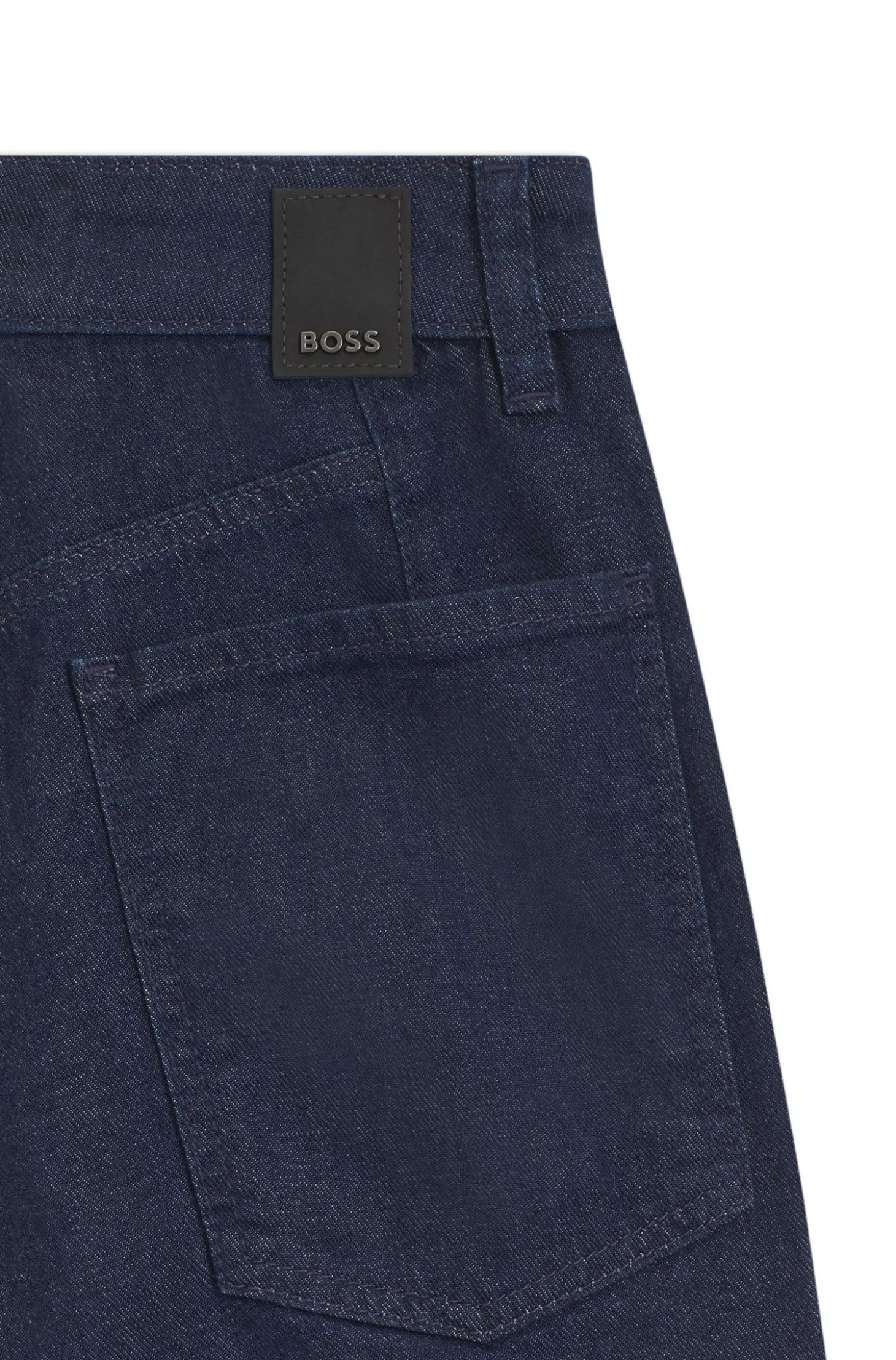 Flare-Fit Jeans aus blauem italienischem Stretch-Denim