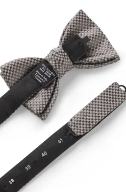 Fliege aus Seide mit Jacquard-Karo