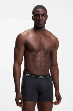 Fünfer-Pack eng anliegende Boxershorts aus Stretch-Baumwolle mit Logo-Bund