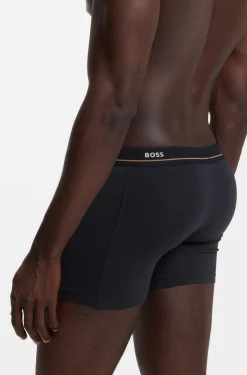 Fünfer-Pack eng anliegende Boxershorts aus Stretch-Baumwolle mit Logo-Bund