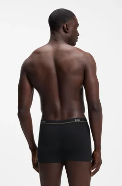 Fünfer-Pack eng anliegende Boxershorts aus Stretch-Baumwolle mit Logo-Bund