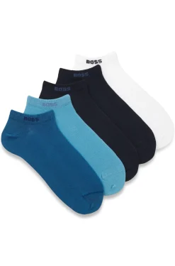 Fünferpack Sneakers-Socken aus Baumwoll-Mix mit Branding