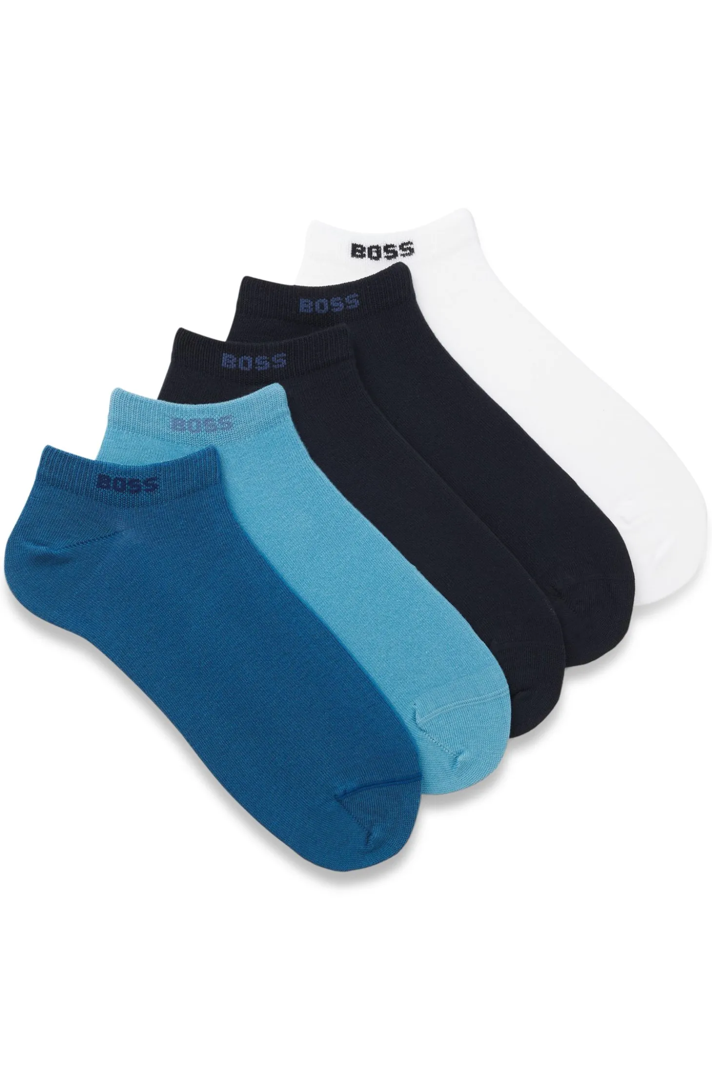 Fünferpack Sneakers-Socken aus Baumwoll-Mix mit Branding