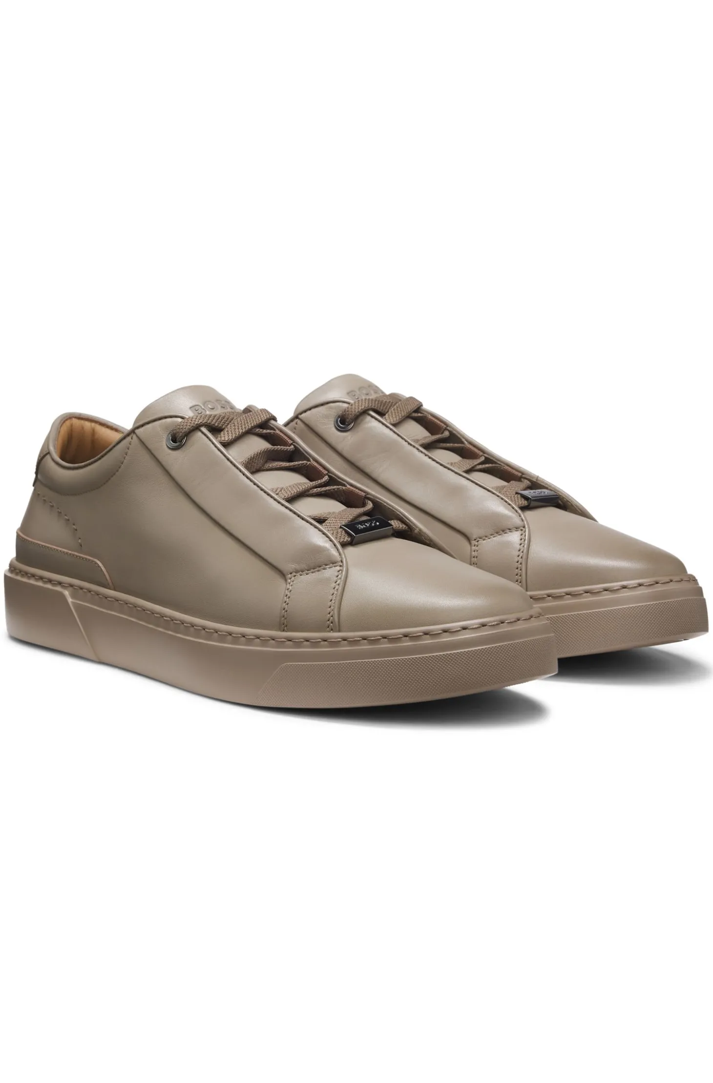 Gary Sneakers aus gebürstetem Leder mit elastischen Schnürsenkeln