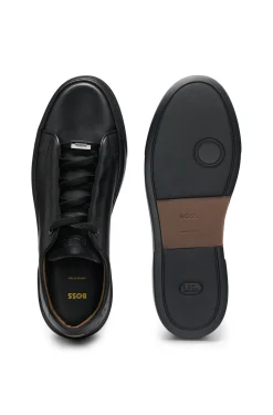 Gary Sneakers aus gebürstetem Leder mit elastischen Schnürsenkeln